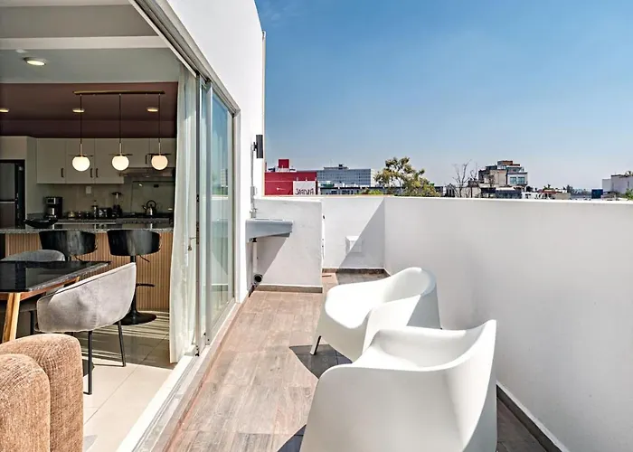 4br For 10 Terrace Living In Roma Norte * México DF